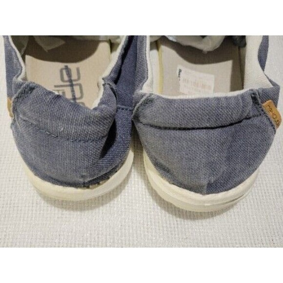 Hey Dude Wendy Chambray Navy White Womens Size 10 Slip On Shoes Sneaker Flat - Picture 5 of 8